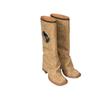 2025 new autumn and winter boots women's thick heel Maillard western cowboy knight boots pant tube boots