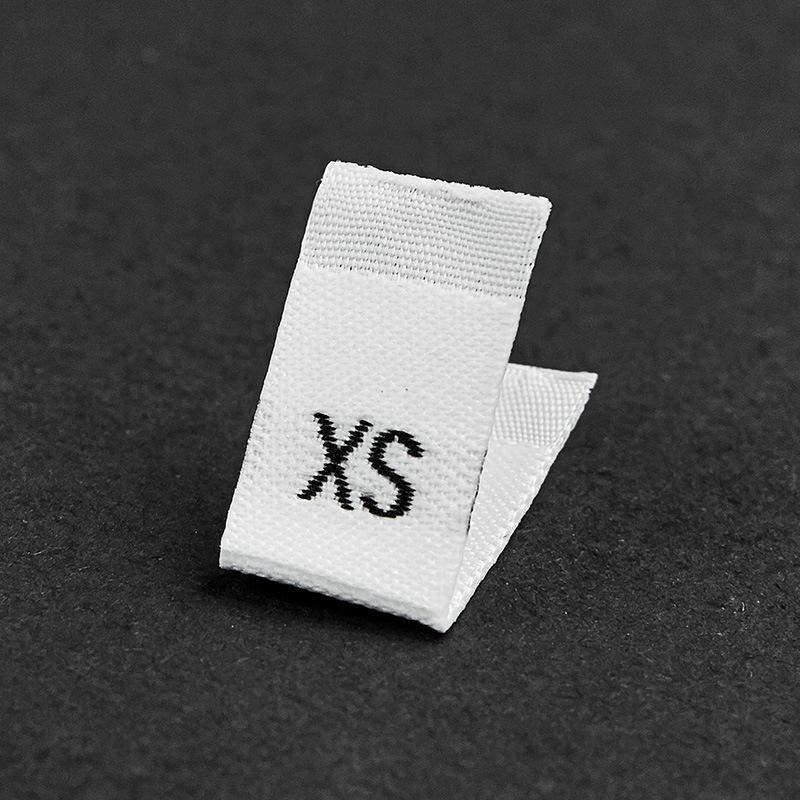 In-Stock Universal Black & White Folded Neck Labels for Men's & Women's Clothing