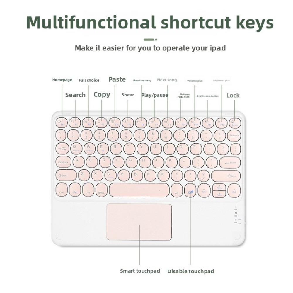 Bluetooth Wireless Keyboard for iPad iPhone Tablet Laptop with Touch Control Magnetic Smart Keyboard