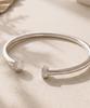 Helene Jewelry 925 Silver Force Line Bangle Silver Bracelet