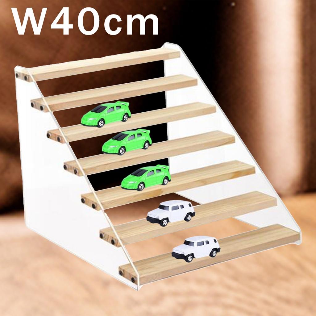 Acrylic Wooden Display Stand Shelf Glasses Cosmetic Doll Ladder Riser Stand