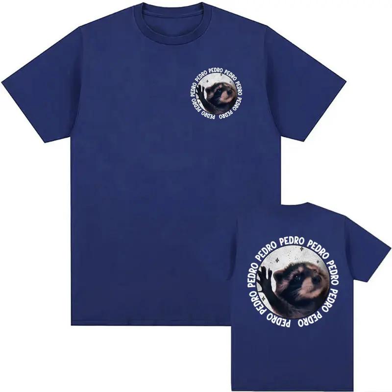 Funny Raccoon Pedro Dancing Meme Tee Shirt Men Women Vintage Cartoon Y2k Streetwear Tshirt Male 100 Cotton ONeck T Shirt Tops