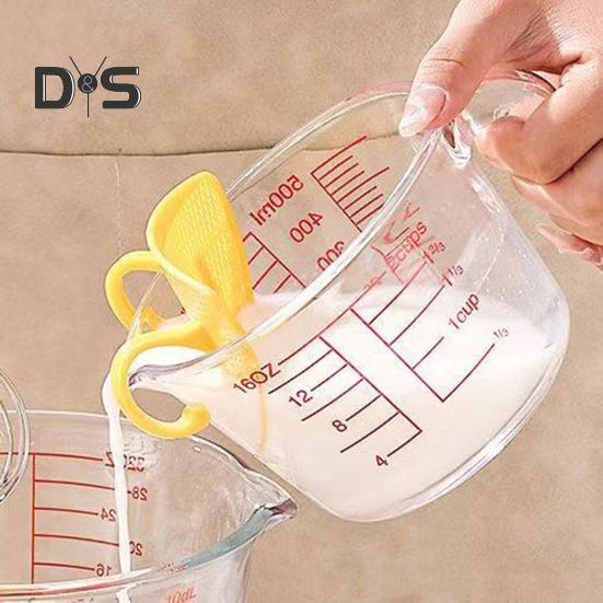 Glass Measuring Cup with Handle & V-Shaped Spout Shot Glass Espresso Jugs Transparent Scale Ounce Measure Jugs Mixing Mug for Bar Party Wine Milk