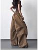 American Retro Pleated Loose Wide-Leg Pants for Tall Individuals