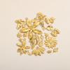 CARLIDANA Waterproof Stainless Steel Gold Color Leaf Sunflower Rose Flower Pendants Charms DIY For Jewelry Making Accessories
