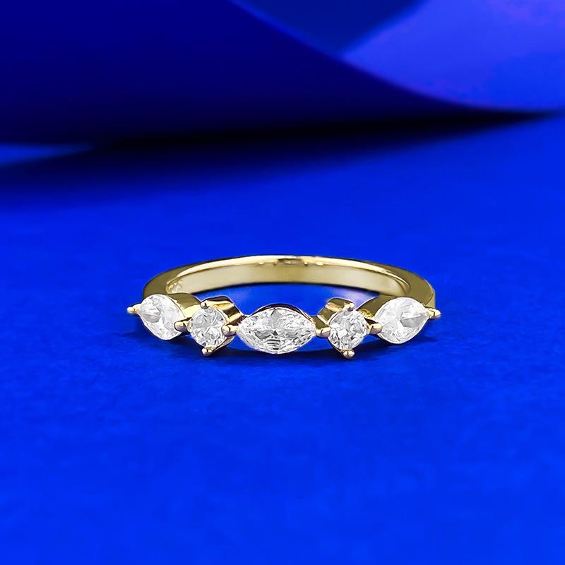 

Zhuozhifan Jewelry 925 Silver 1.5 Carat Paraiba Pigeon Egg Ring - Luxury European & American Bestseller Size 5