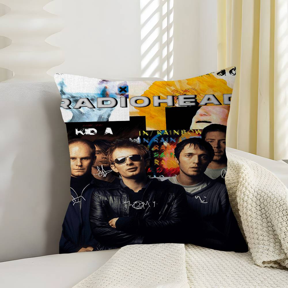 Vintage Rock Band Radiohead Pillow Anime Pillow Sofa Bed Head Pillow Cover Cushion Cover 45x45 cm Fashion