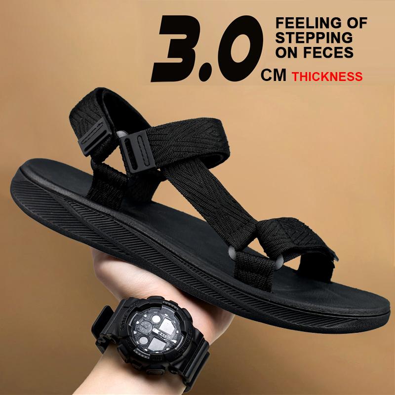 Summer Men's Sandals Outdoor Wadable Man Support Yoga Mat Gladiator Open Beach Slippers Antiskid Durable Flat Men Shoe