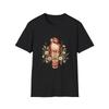 Adler Blumen Aquarell Natur Schwarzes T-Shirt Boho Ästhetik T-Shirt