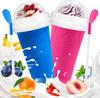 Slushie Cup, 2 Pack Slushy Maker Cup, Frozen Magic Squeeze Cups for Juice Milk Yogurt Ice Cream Make, DIY Smoothie Cooling Cup with Lid ,Straw