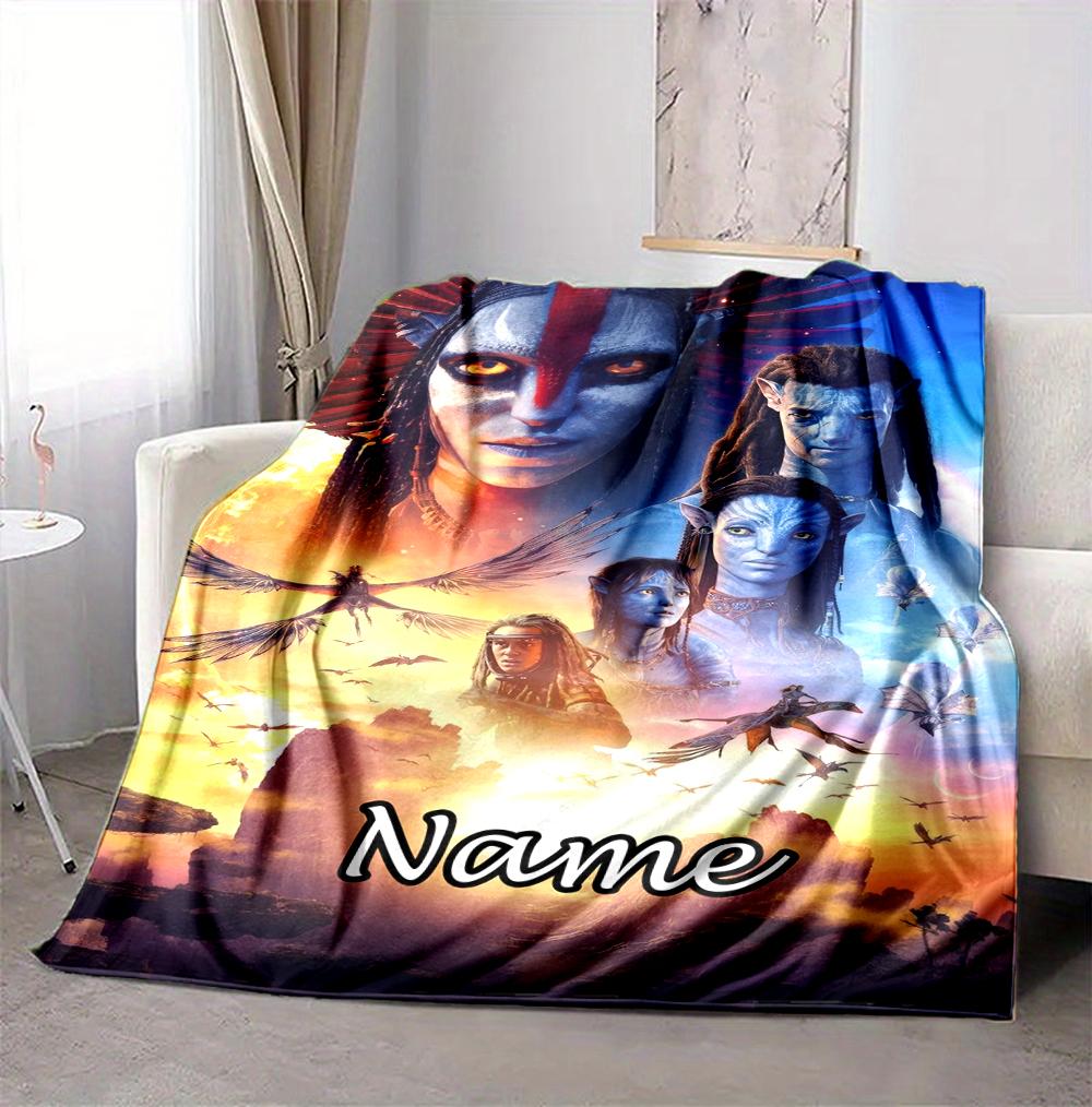 Benutzerdefinierter Name Avatar Welt Flanell Decke Überwurf Weich Warm Sofa Bett Dekor Einzigartiges Geschenk