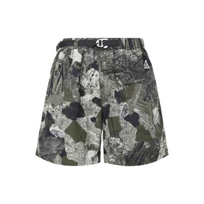 ACG Vzorované šněrovací ležérní šortky Pánské spodky Khaki zelená DN3950-325