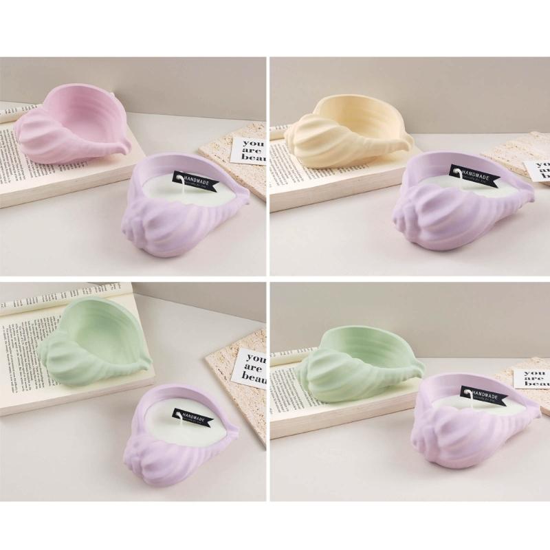Versatile Candle Mold Conch Shaped Silicone Mold lNon-stick Easy To Mold for Making Candle Plaster Home Decorations