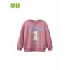 Children's Clothing for Autumn and Winter, Fleece Sweatshirt for Boys and Girls, Bear Round-Neck Pullover Top, Fleece Clothing for Older Children
