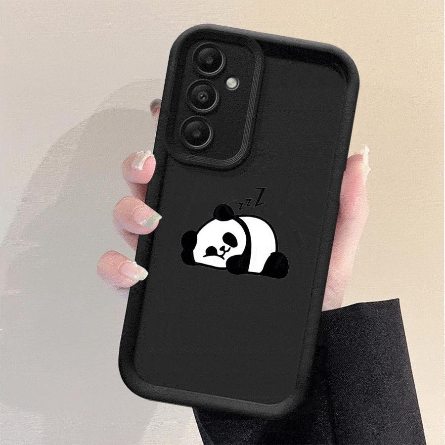 Cute Panda Phone Case for Galaxy A12 A13 A14 4G 5G A13 A22 5G A23 4G 5G A24 4G A32 4G 5G A33 5G A34 5G Matte