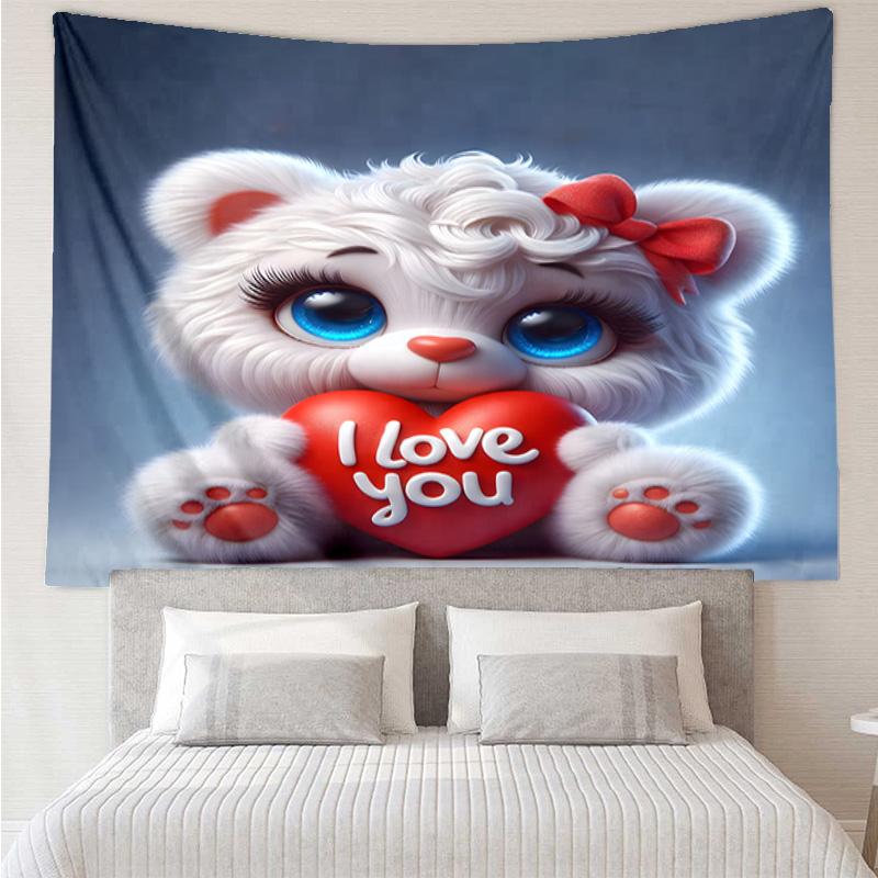 Teddy Bear Night Sky Tapestry Hanging for Bedroom,Livingroom, Playroom,Decor Art Room Wall Tapestry Holiday and Birthday Gifts