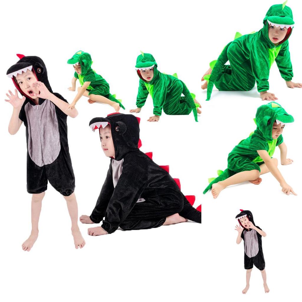Vibrant Unisex Halloween Dinosaur Costume Crocodile Jumpsuit For Kids Cosplay Events