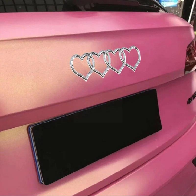 Car Love Heart Logo Rear Trunk Tail Label Badge Emblem Decal For 5G A4 A3 A5 A6 A4L B8 B7 B9 C6 C7 Replacement Car Accessories2Ds29