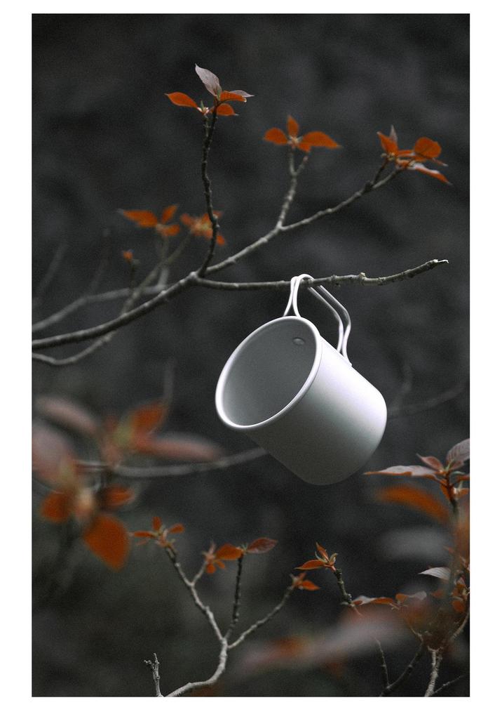 Mountain Camping Aluminum Alloy Folding Mug for Outdoor and Household Use