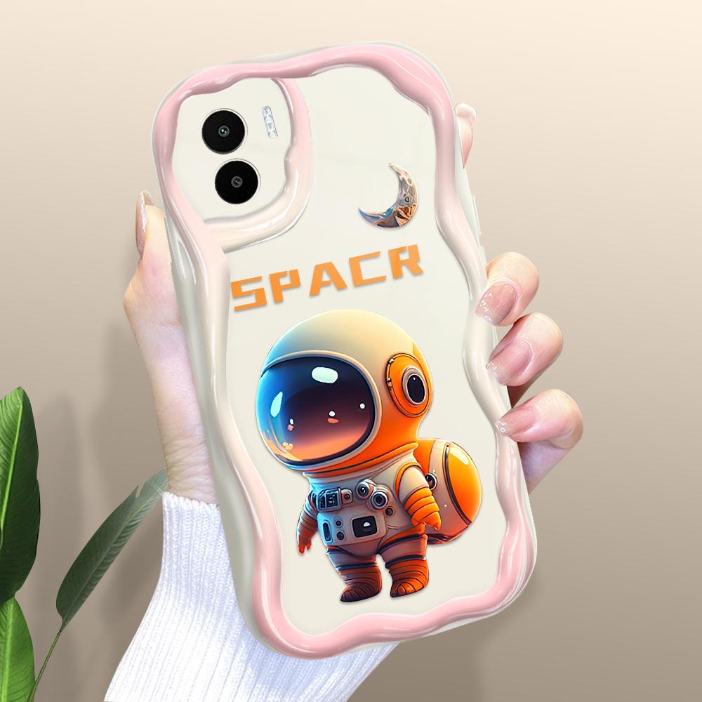 Cute Cartoon Pattern Cream Texture Casing Wavy Edge Soft Silicone Cover Phone Case for Xiaomi Redmi