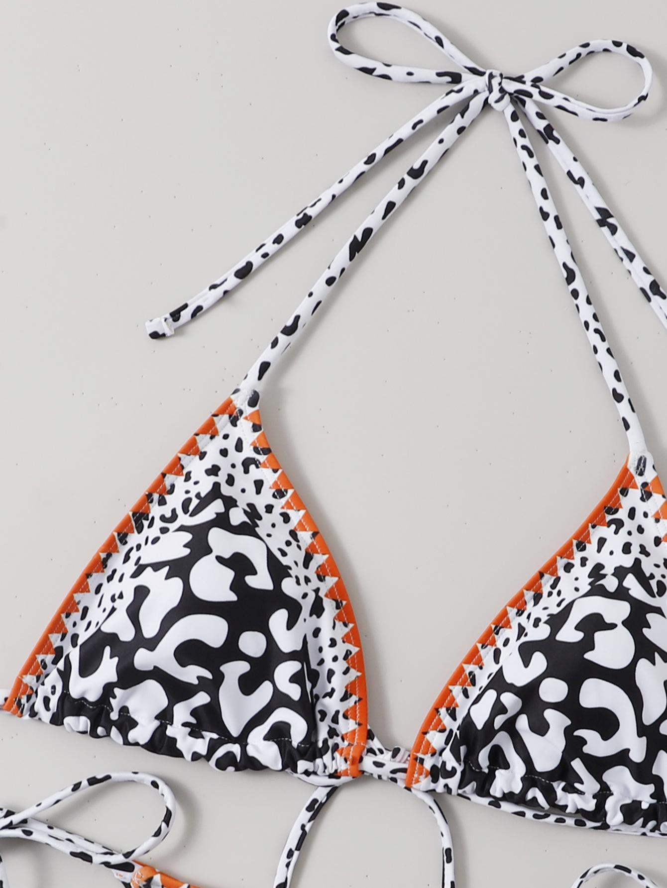 Микро бикини пуш-ап комплект бикини леопардовый купальник женский купальный костюм — фото 5