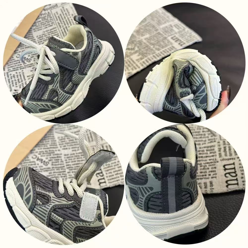 Korean Children's Sports Shoes Spring New Children's Dad Shoes Boys and Girls Soft-soled Toddler Shoes Medium Children's Fashion Trendy Shoes