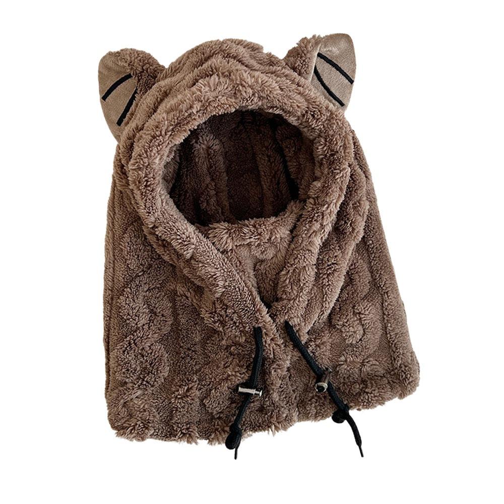 

Ветрозащитная Зимняя Теплая Шапка Плюшевая Шапка с Защитой Ушей Модная Шапка Бини Уличная