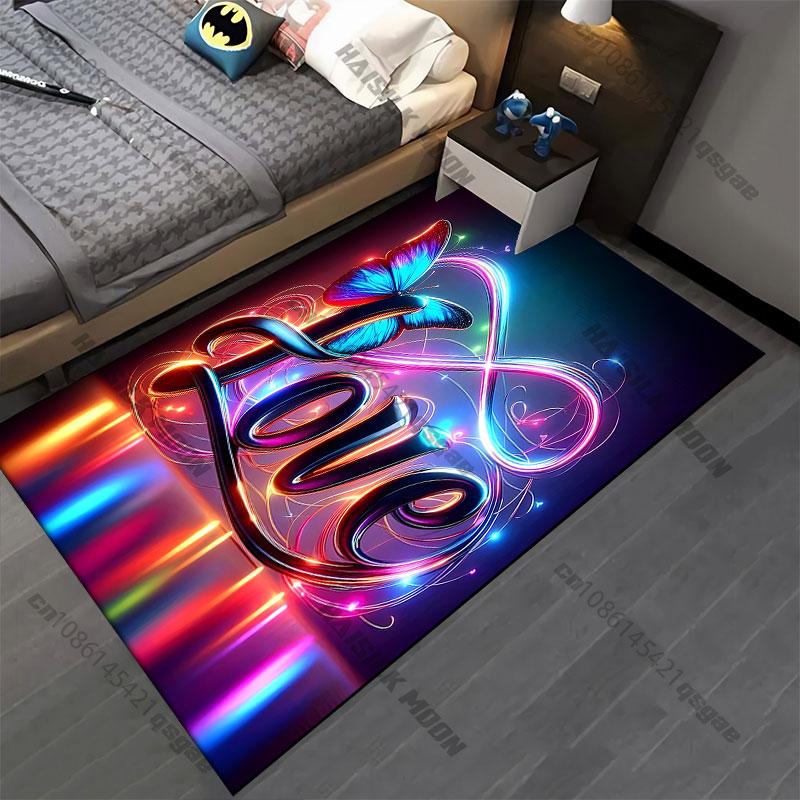 Butterfly flowers lovecarpet Yoga living room room decor children's crawling mat doormat area rug games floor mat