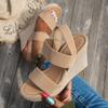 Summer Women Wedges Sandals 2025 New Slip on High Heels Sandals Plus Size Platform Shoes Woman Fashion Outdoor Designer Sandals