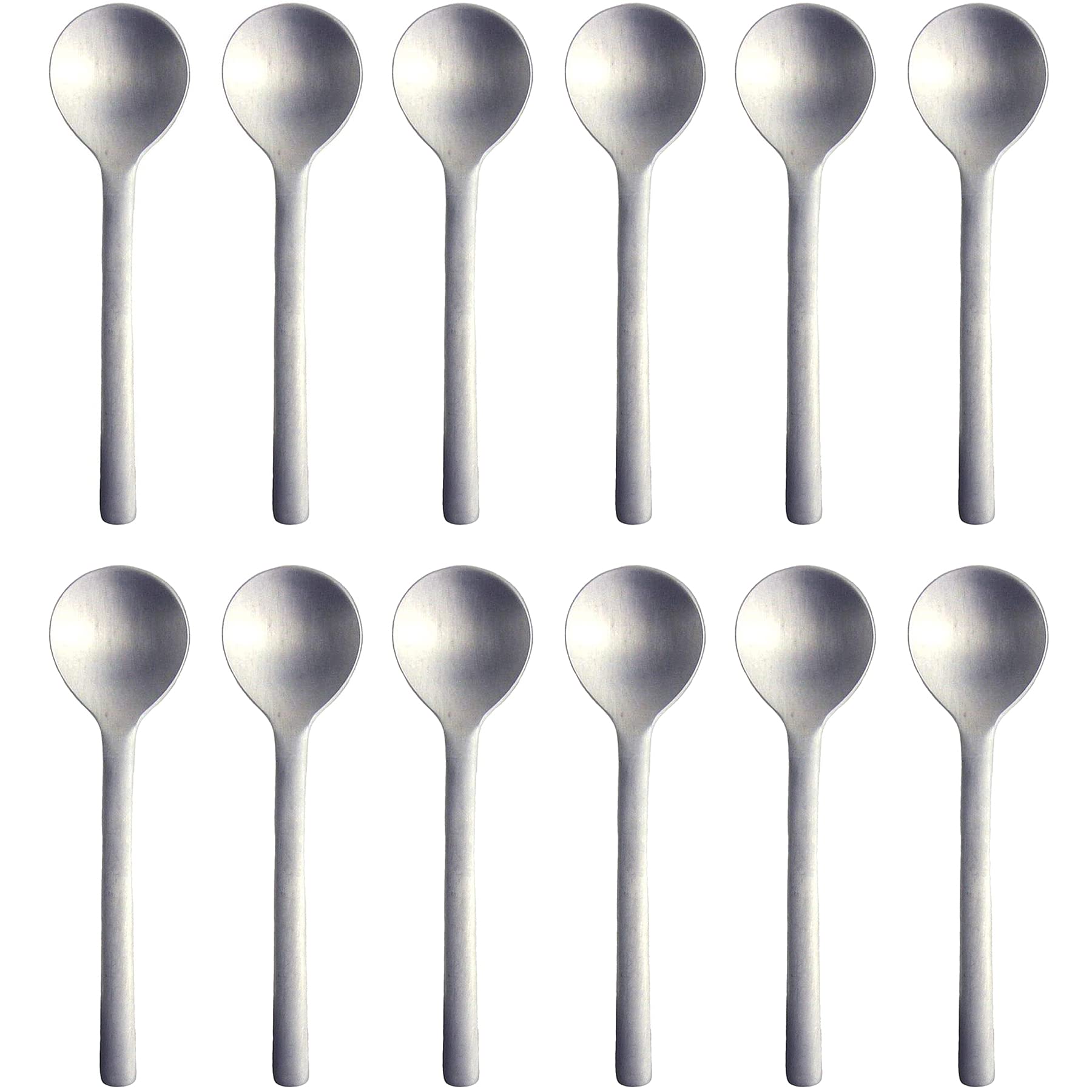 Nagao Shaved Cream Set of Stainless Made in Japan Tsubame-Sanjo Ice/Ice Spoons, Short, 12, 11.1cm, 18-8 Steel,