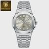 Luxury Square Men's Watches Waterproof Luminous Date Week Men Watch Stainless Steel Fashion Quartz Wristwatch