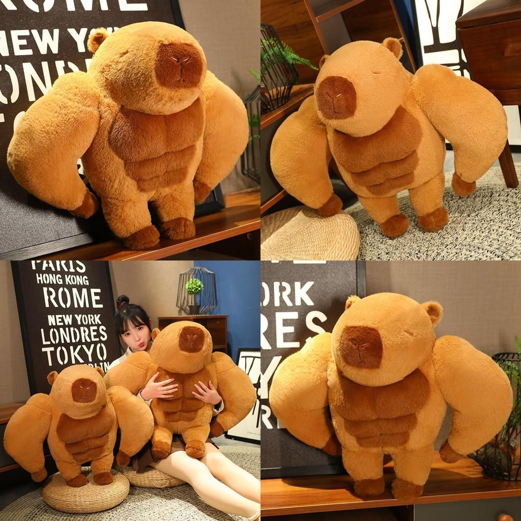 Plush Muscle Capybara Toy Animal Pillow Stuffed Birthdays Gifts Decoration Room