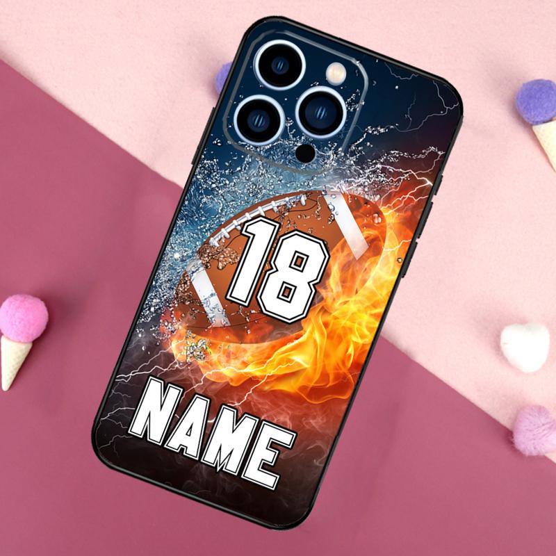 PERSONALIZED NAME Hockey BASKETBALL Phone Case For iPhone 16 15 14 13 12 11 Pro X XR XS Max Plus Soft Shell TPU Cover