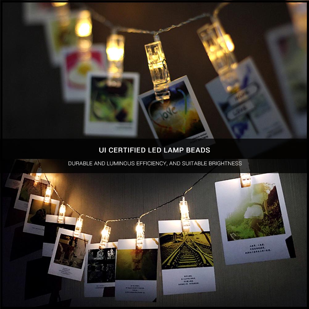 Photo Clip LED Light String Battery Decorative Light String for Parties Weddings