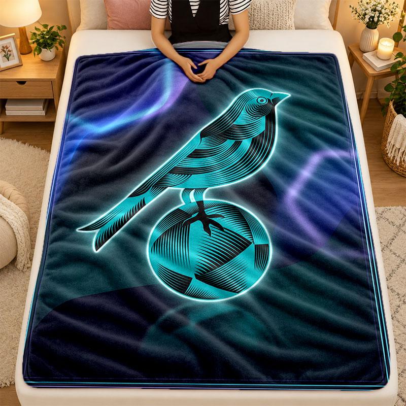 Flannel BlanketNorwich City Football Warm Soft Throw Blanket for Indoor Sofa Bed Living Room Use