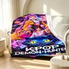 KPop Dämonenjäger Muster Decke für Heimdekoration, Bett, Sofa, Auto Reisen, Camping, Geeignet für Alle Jahreszeiten, Geburtstags-Weihnachtsgeschenk