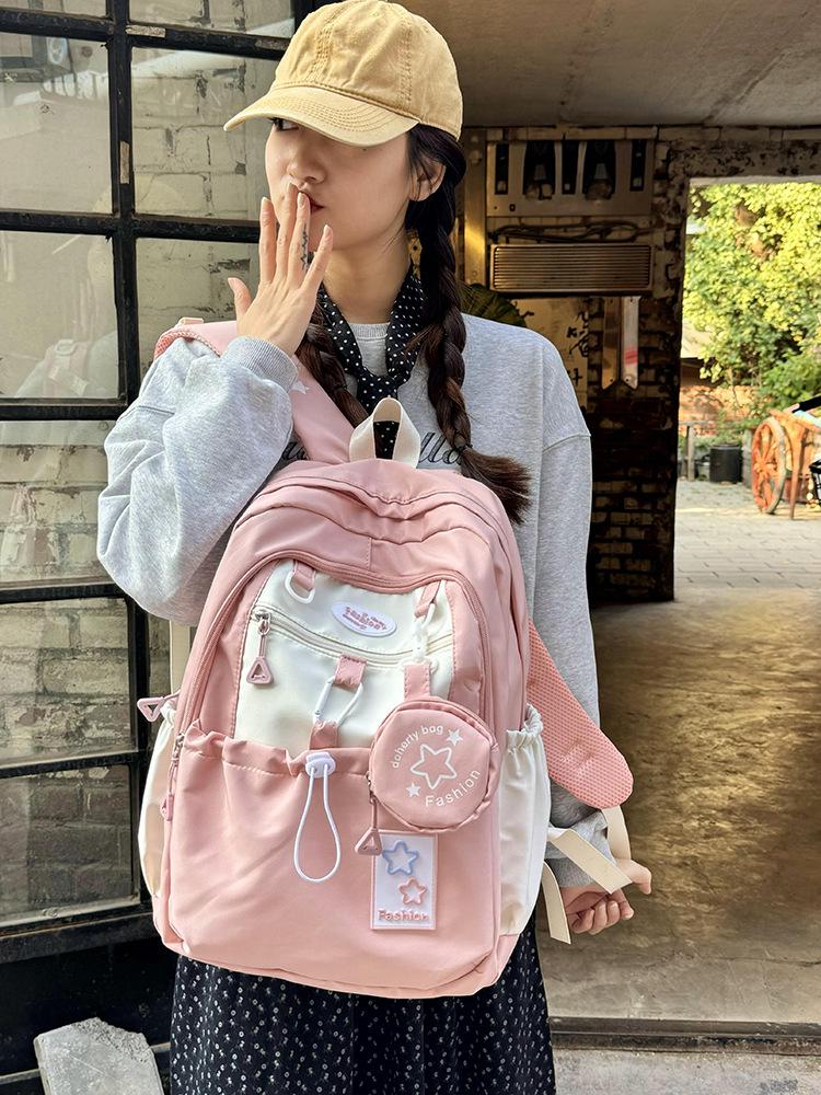 2025 Korean-Style Women's Backpack: Large Capacity, Stylish School Bag for Junior High Girls