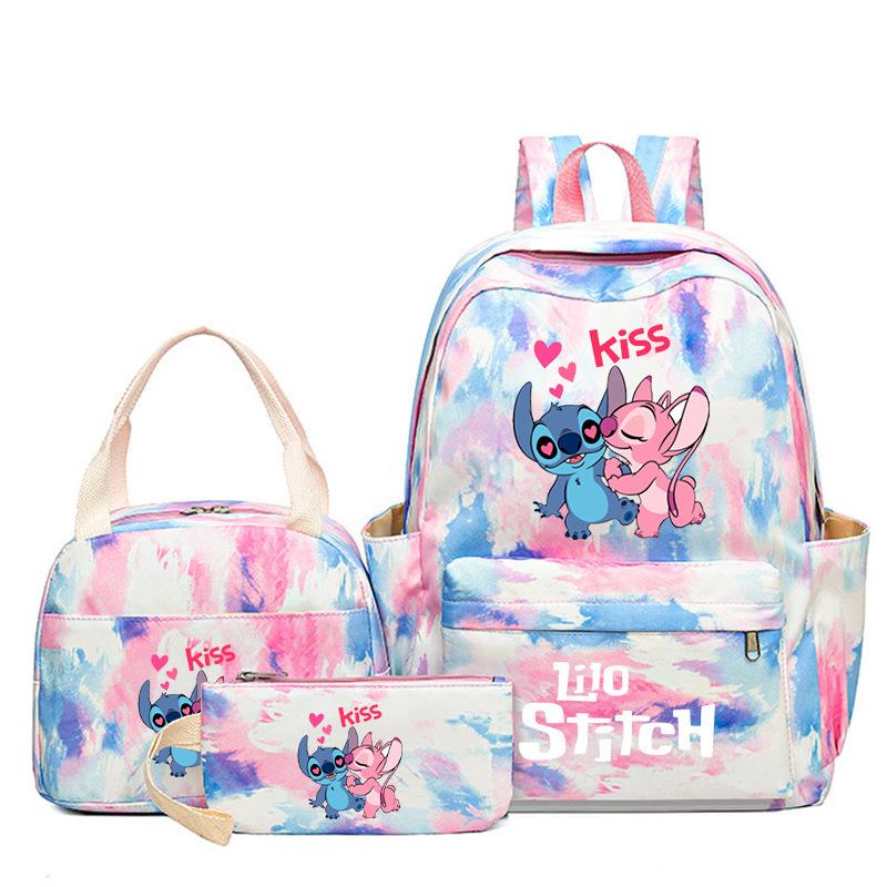 Cartoon Animation Schoolbag Large Capacity Primary And Secondary School Students Backpack Meal Bag Pencil Bag Three-Piece Set