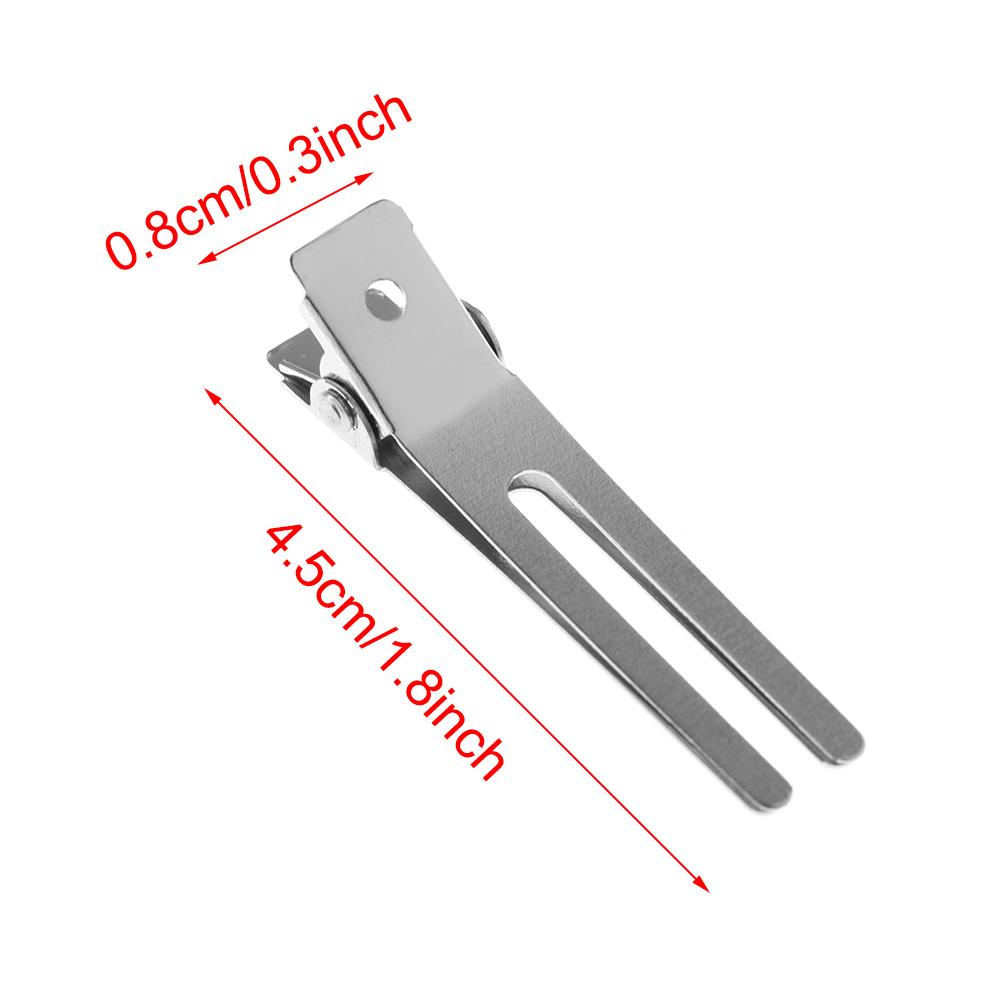 New Professional Double Prong Hair Clip Salon Setting Hairdressing Style Fixed Hair Clip Stainless Steel Makeup Clip