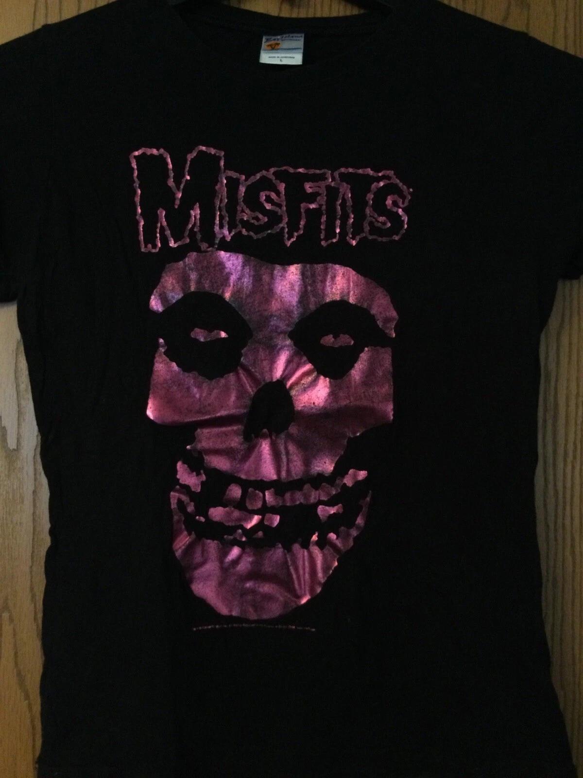 

Misfits- Black Shirt With Foil Print Graphics - Ladies - L - Bay Island M
