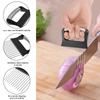 2Pcs Portable Slice Onions Holder Onion Slicer Kitchen stainless steel potato chip onion holder Food Slicer Cutter Assistant