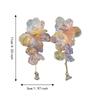 Iridescent Tassel Drop Earrings Transparent Petal Statement Earrings  Seaside Beach