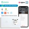BSEED Zigbee 1Gang Light Switches 1/2/3Way Tuya Smart Life App Control Plus EU Socket USB Type-c Power Outlets Glass Panels