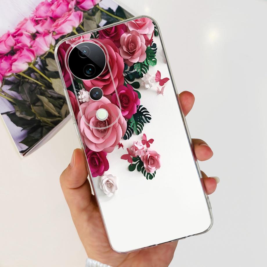For Vivo V40 / V40 SE / V30 / V30 PRO / V30 Lite Back Cover Case Soft Clear Silicone Shockproof Protection Funda Women Fashion