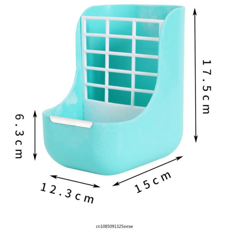Rabbit Food Feeder Rabbit Chinchillas Guinea Pig 2 In 1 Feeding Bowls Double Use for Grass and Food Small Animal Supplies