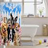 Dog Bath Curtain for Girls Boys Kids Cute Pet Cat Dog Shower Curtain with Hooks Backyard Pals Dogs and Cats Shower Curtain