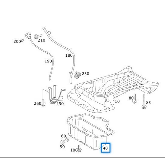 Benchi W272 Engine Oil Pan - Model 2720101028
