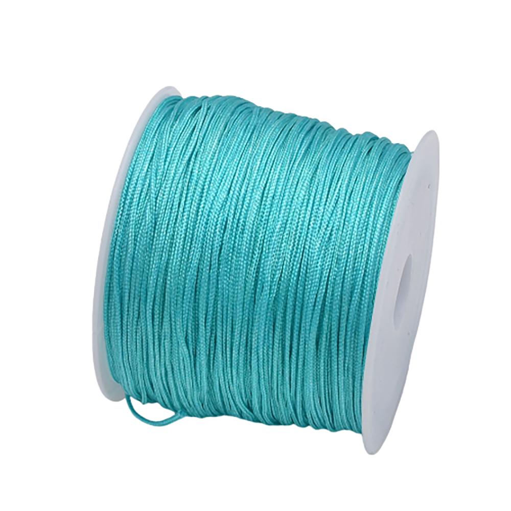 50Yds 0.8mm Crafts Nylon Cord For Jewelry Making Beading Braided Nylon Satin String for Bracelets Rattail Trim Chinese Knot