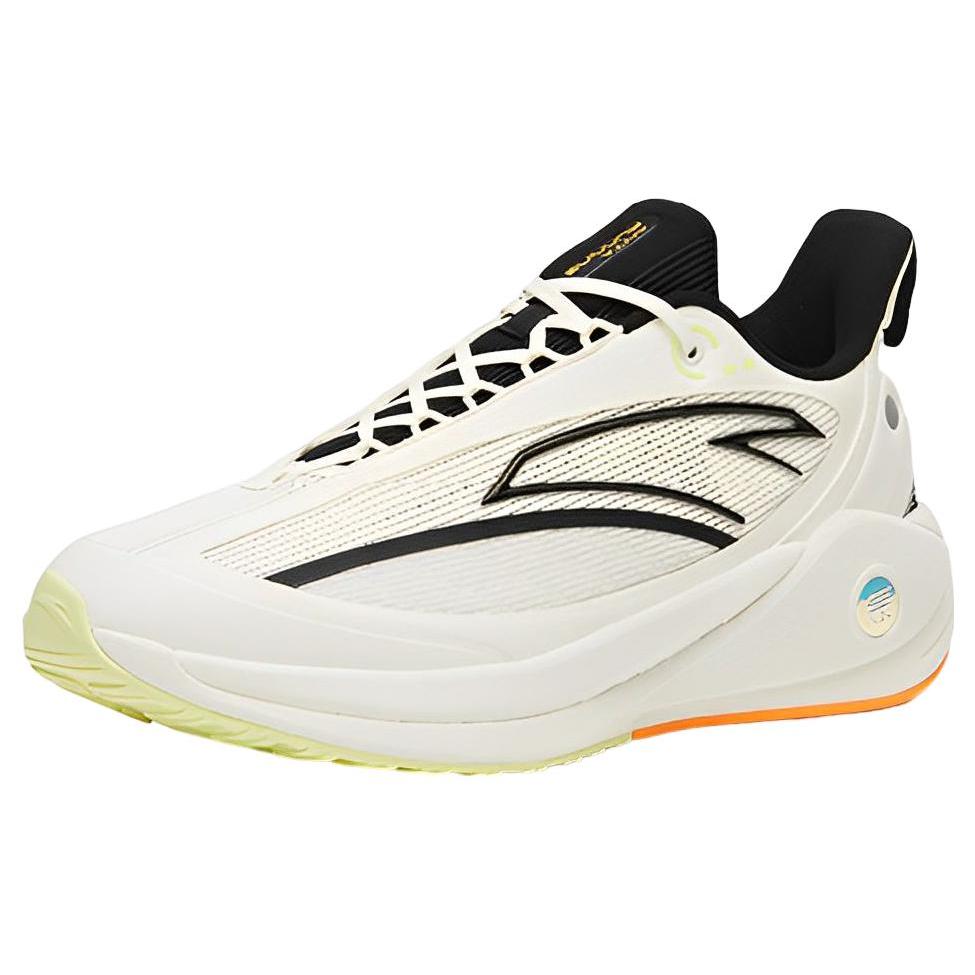 New Anta C37 3.0 Anti Slip And Wear Resistant Breathable Low Top Running Shoes Black White Green 912315537-4