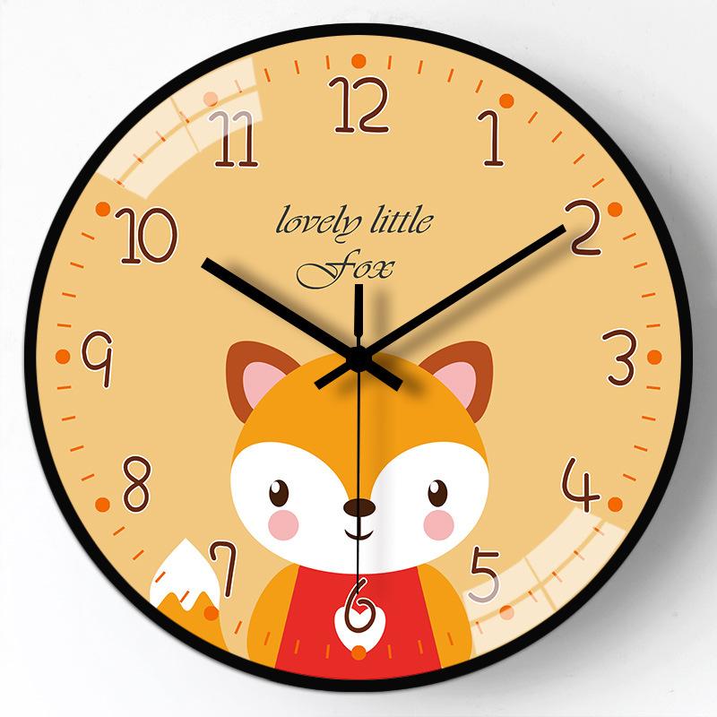 8-inch 20cm wall clock living room modern simple early education learning clock home bedroom cartoon clock